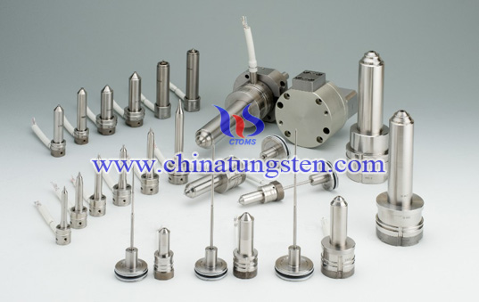 titanium zirconium molybdenum hot runner nozzle tip TZM hot runner nozzle tip
